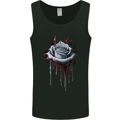 Ein Gothic Rose Mit Blut Tropfendes Herren Weste Tank Top