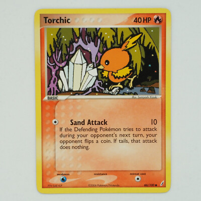 Torchic 66/100 Common Ex Crystal Guardians Pokemon Card