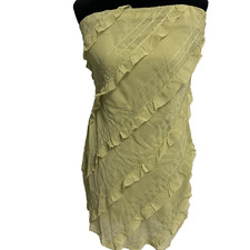 Heart & Heels Women's Party Dress Lime Green Large Off Shoulder Party
