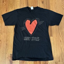Harry Styles Fine Line T Shirt Black Short Sleeve Port  Company Brand - Medium