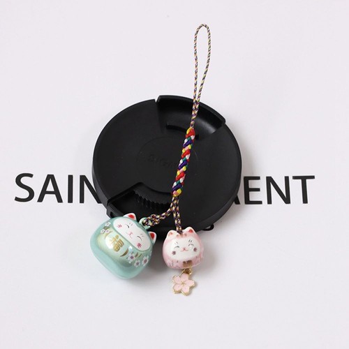 Pendant Sakura Cat Phone Strap Mobile Phone Lanyards Keyring Lucky Cat Keychain - Zdjęcie 10 z 14