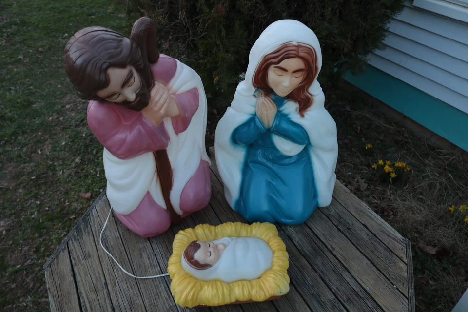 JUEGO DE 3 PIEZAS BELÉN ESPUMA GENERAL MOLDE SOPLADO VINTAGE JESÚS MARÍA JOSÉ Foto 4 de 4