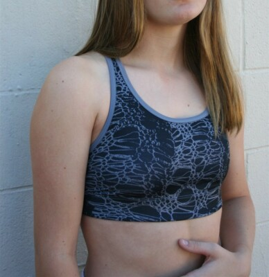 #ad #ad 702R2 Champion N9071 C9 Compression Reversible Sports Bra Black Gray Medium NEW $3.57