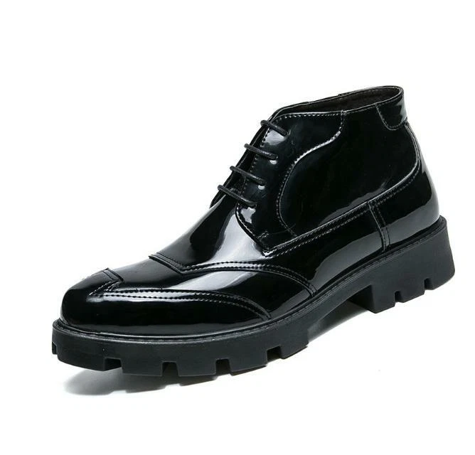 White shiny shop ankle boots