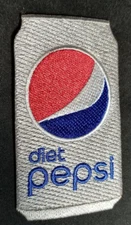 Diet Pepsi can Embroidered Patch approx 1.75x3.5"