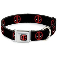 Marvel "Deadpool" Adjustable Seatbelt Dog Collar by Buckle Down