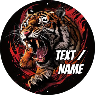 Tiger Tortenbild Party Deko personalisiert Geburtstag Name essbar Raubkatze neu