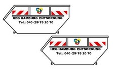 Loewe Set aus 2 Absetzmulden HAMBURG ENTSORGUNG / HO 2385