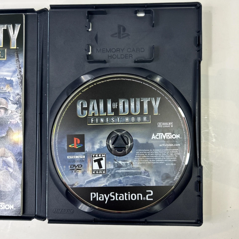 Call of Duty Finest Hour PS2 Sony PlayStation 2 Black Label - Complete CIB - Image 4 of 4