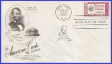 Usa5 1143 Ua Artcraft Fdc  A. Lincoln