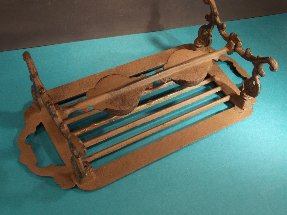 Rechaud Stövchen Gusseisen Speisenwärmer Landhausstil  für 2 Teelichter 14x33 cm - Bild 3 von 4