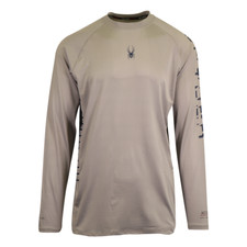 Spyder Men's T-Shirt Grey UPF30 Rash Guard L/S S01E 