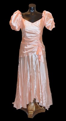 peach bridesmaid dresses 80s
