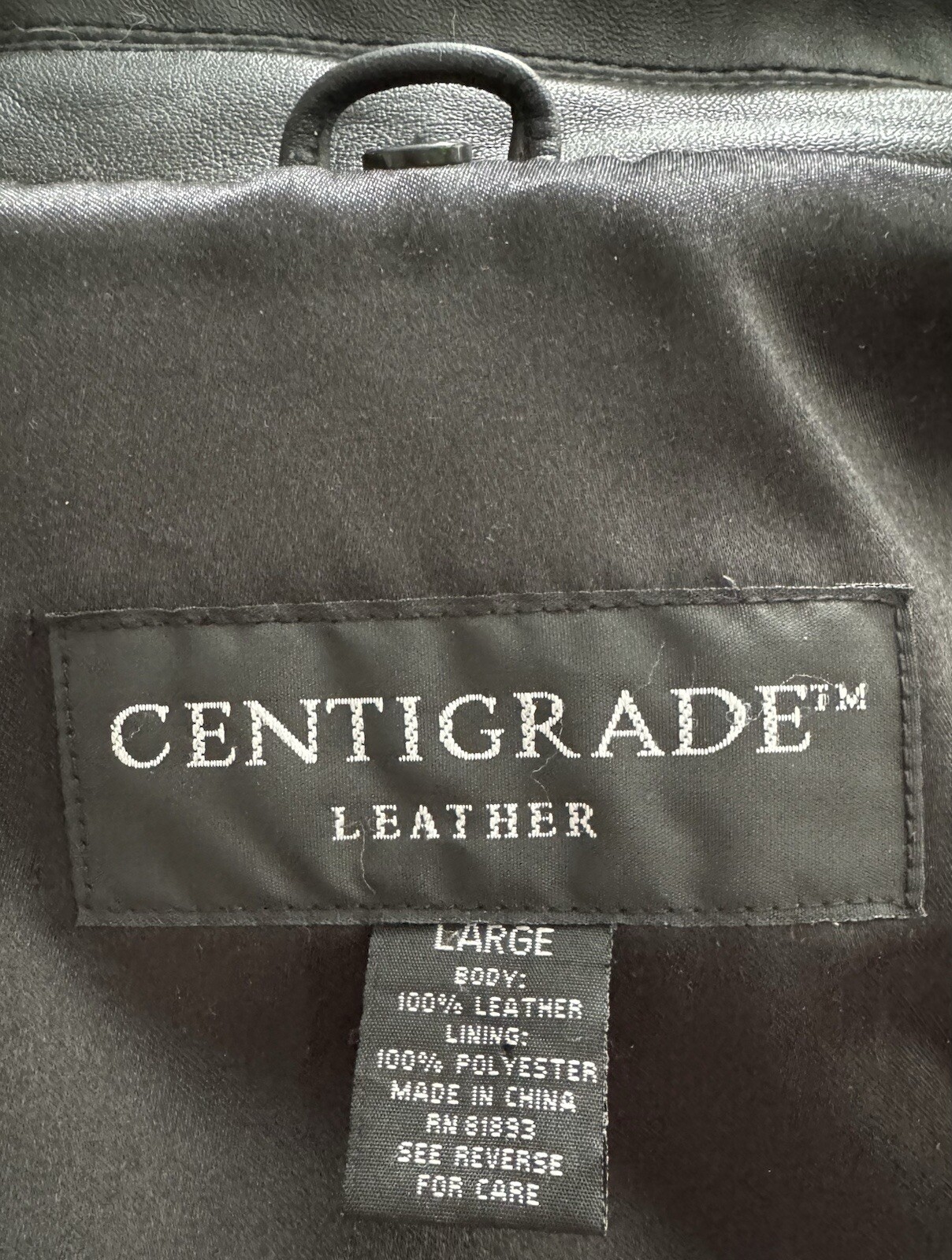 Centigrade Full Double Zip Collared Leather Jacke… - image 8