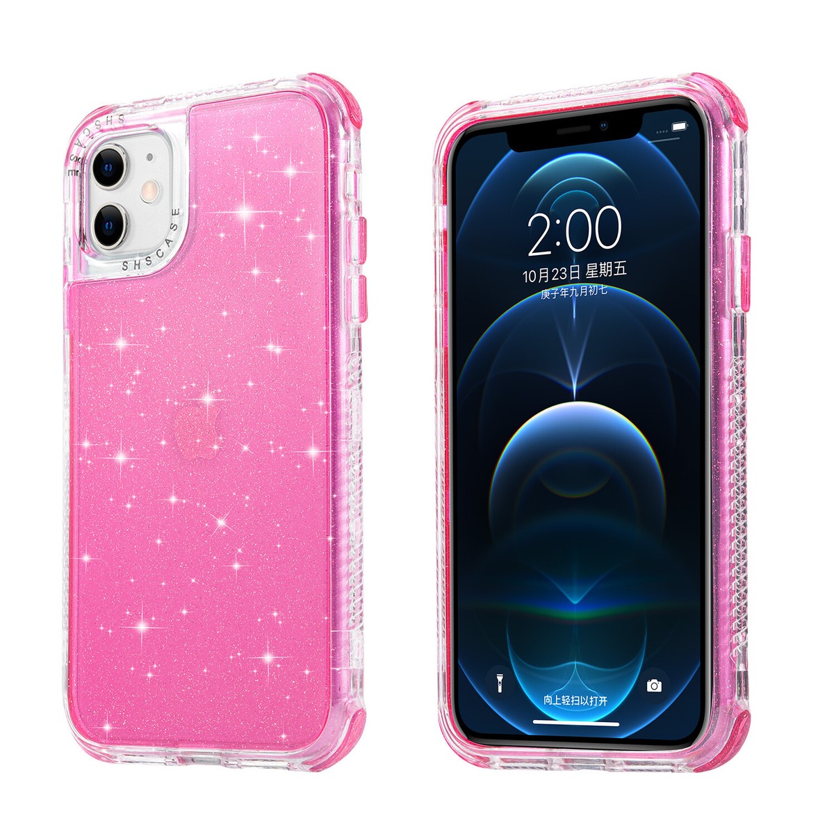 Custodia Glitter Trasparente Sottile Per IPhone 17 Pro Max/16/15/14/13/12 – Antiurto