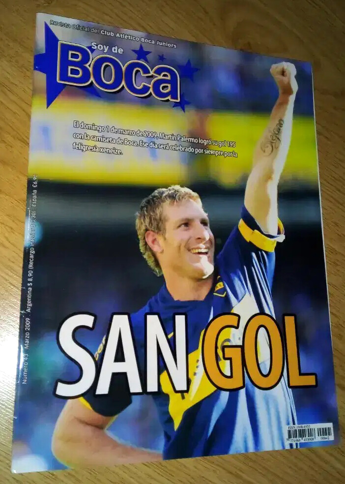 PALERMO RECORD OF GOALS 195 IN BOCA Soy Boca magazine 43 Argentina  2009