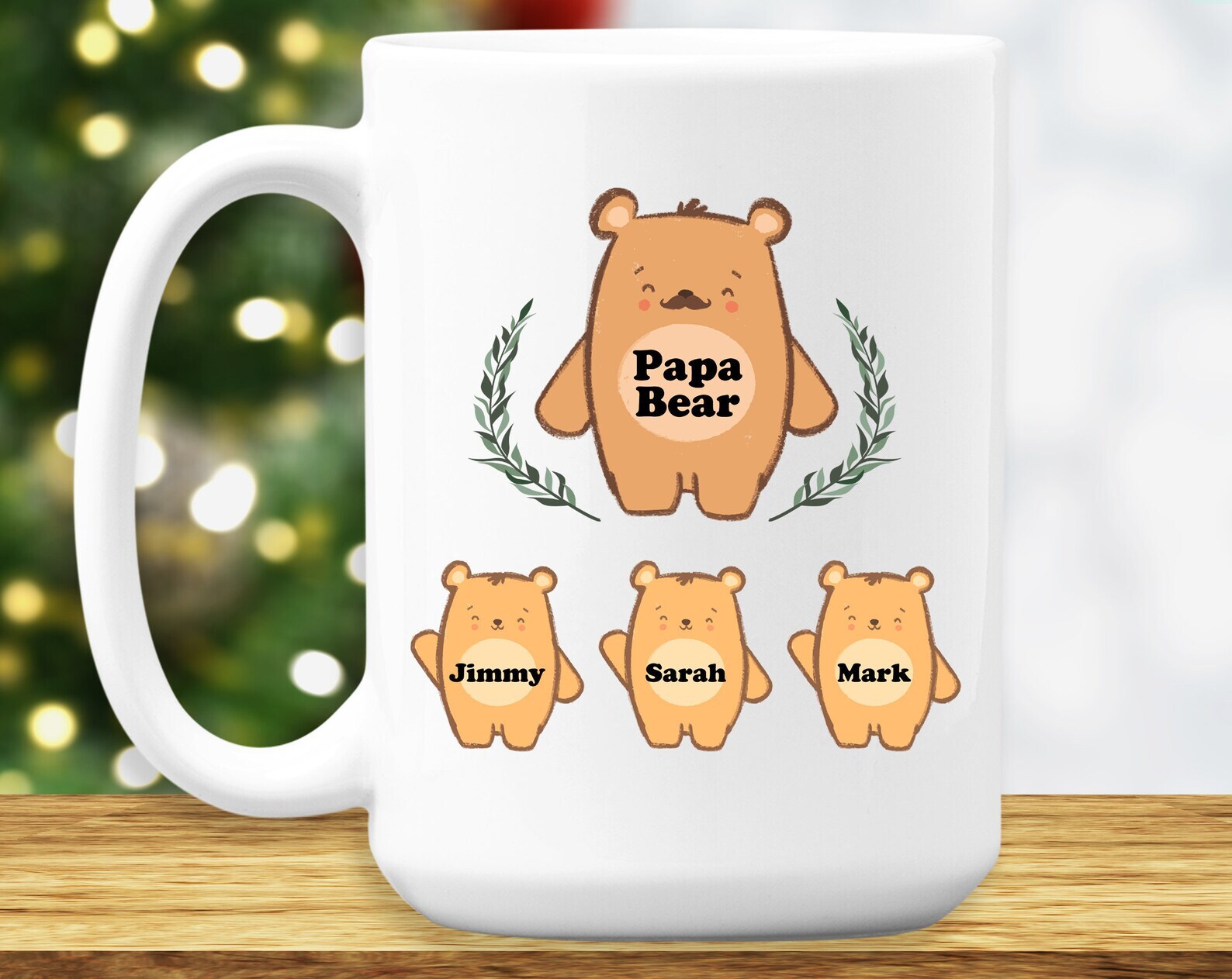 Papa Bear Mug Papa Bear Gifts For Birthday Fathers Day Christmas Papa Bear