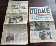 January 18 1994 Los Angeles Times Daily News NORTHRIDGE EARTHQUAKE 2 Newspapers