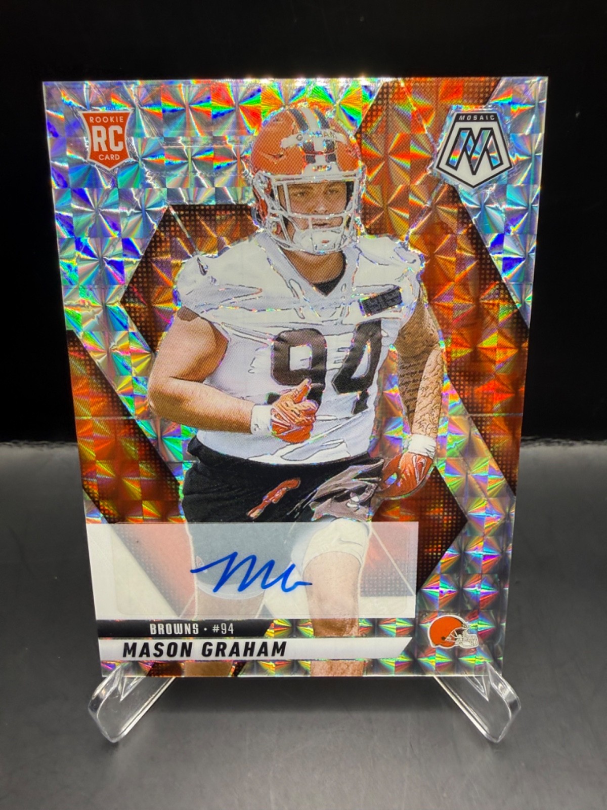 2025 Panini Mosaic Mason Graham Silver Prizm Rookie Auto (RC) #311 Browns 
