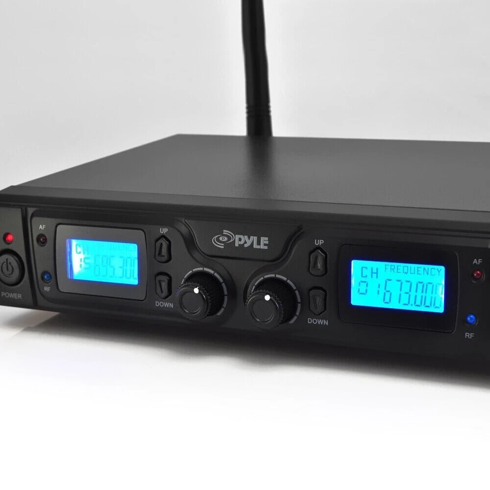 Pyle 2 Channel UHF Wireless Microphone System Lavalier/Lapel Headsets PDWM3365 - Image 4 of 4
