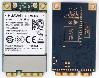 HSPA / UMTS / EDGE / LTE 4G Mini-PCIe Modem (Huawei ME909s-120 V1 550109