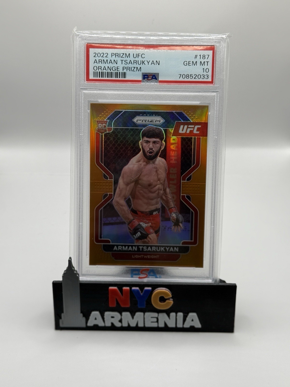 2022 Panini Prizm Arman Tsarukyan Orange /99 PSA 10