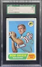 1968 Topps #196 Bob Griese Rookie Card Miami Dolphins HOF RC Graded SGC 6 EX-NN. rookie card picture