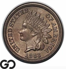 1863 Indian Head Cent Penny *Civil War Date* Near Gem BU++