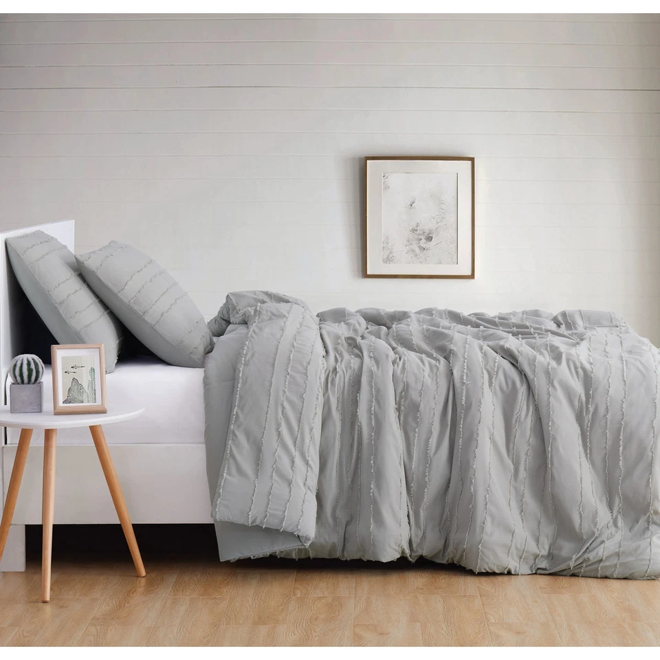 Juego de funda nórdica Silver Orchid Christopherson Stripe de 3 piezas Foto 3 de 4