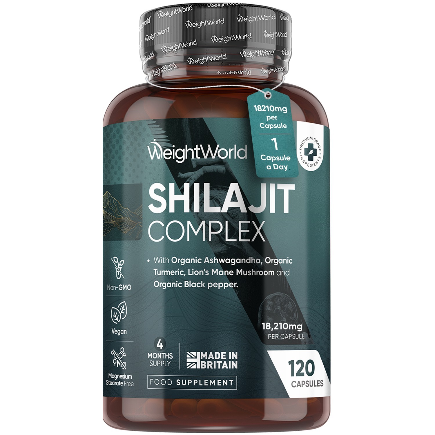 Himalaya Shillajit (Mumijo) Complex 18,210 mg - 120 Vegan Capsules