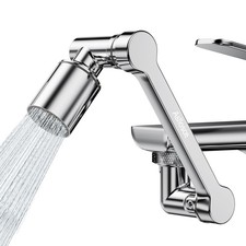 1080  Rotating Faucet Extender, Brass Faucet Multi-functional Spray Nozzle Ex...