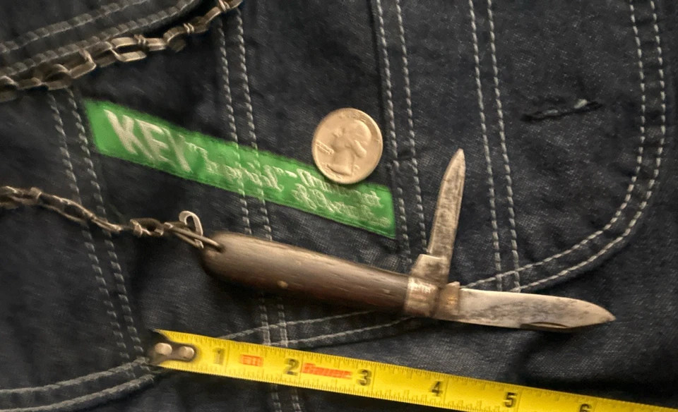 Cuchillo Cattaraugus Cutlery Co. Little Valle NY 2 hojas Jack con llavero, ¡adelante! Foto 2 de 4