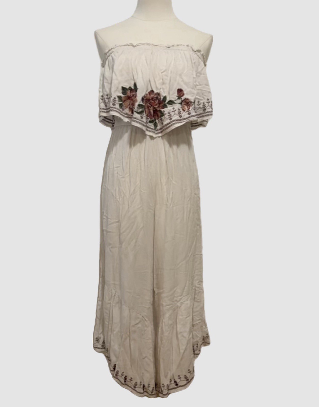 American Eagle Strapless Embroidered Jumpsuit Siz… - image 2