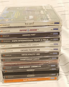 Sega Dreamcast 16 Game Lot Shenmue Sonic Adventure - Tested - Free Shipping