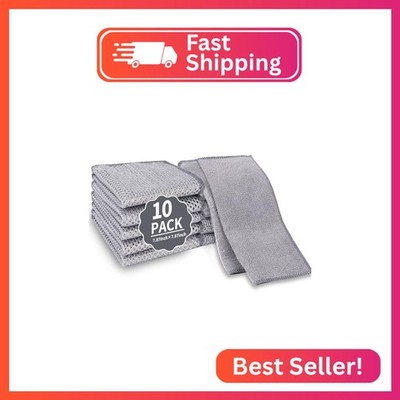 PIPUHA 10 Pack Wire Dish Cloths, Reusable Dual Sided Scrubber Cloths, Non-Scratc