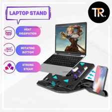 2 in 1 Laptop Stand with Phone Holder Portable Foldable Non Slip Notebook Mount