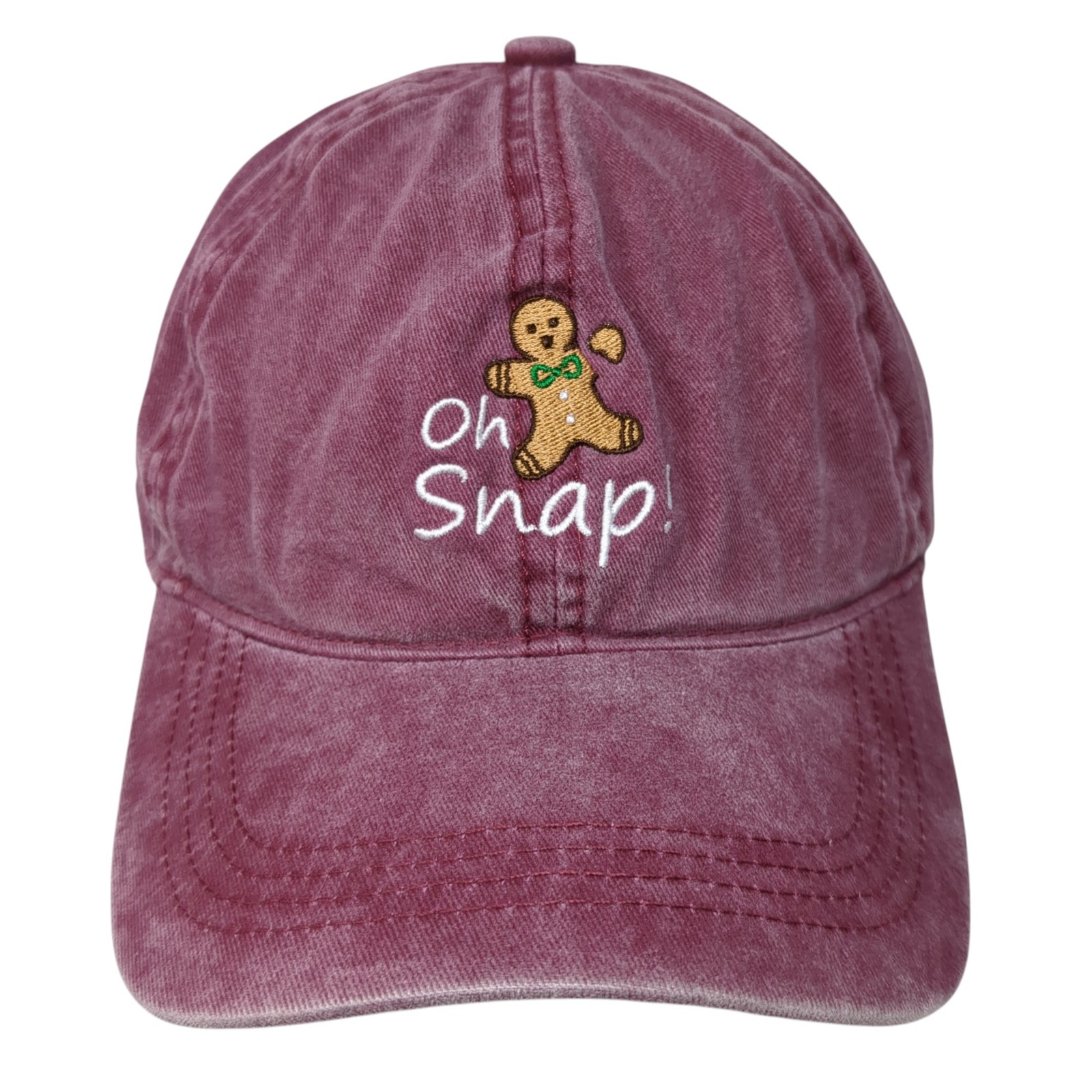 Oh Snap! Gingerbread Slideback Hat Red One Size S… - image 1