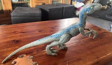 JURASSIC WORLD Blue Legacy VELOCIRAPTOR Dinosaur Figure 2017 Mattel Movable Limb