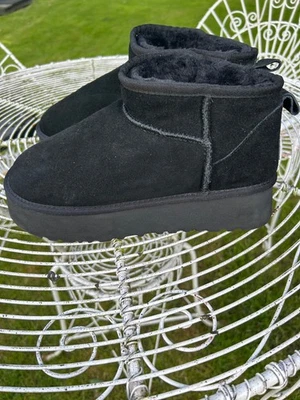 UGG Classic Ultra Mini Women's Ankle Boot - Black, UK 6