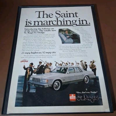 Dodge St. Regis Vintage Print Ad Framed 8.5x11 1978 Promo 