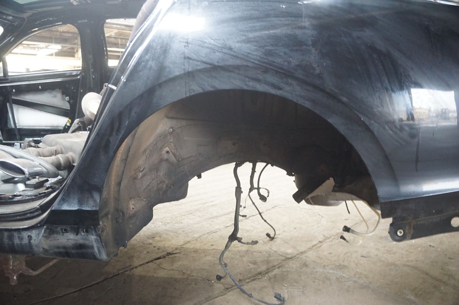 Rear Left Quarter Panel Body Metal Cut Black Bentley Continental Flying Spur 15
