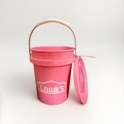 #ad PINK 🩷 Lowe#x27;s 0.5 Quart BPA Free Mini Paint Bucket With Lid SHIPS FAST $5.20