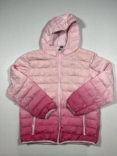 Eddie Bauer Jacket Girls XL 16 Pink Ombre Hooded Down Puffer Kids Winter Coat