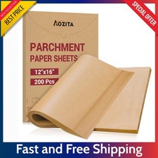200 Pcs Unbleached Parchment Sheets 12x16 - N...