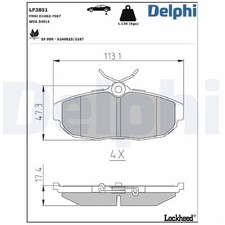 Satz Bremsbeläge Bremsklötze hinten für Ford USA Mustang id31128