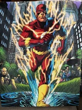 Comic Walls DC the Flash Lenticular Wood/Canvas Wall Decor