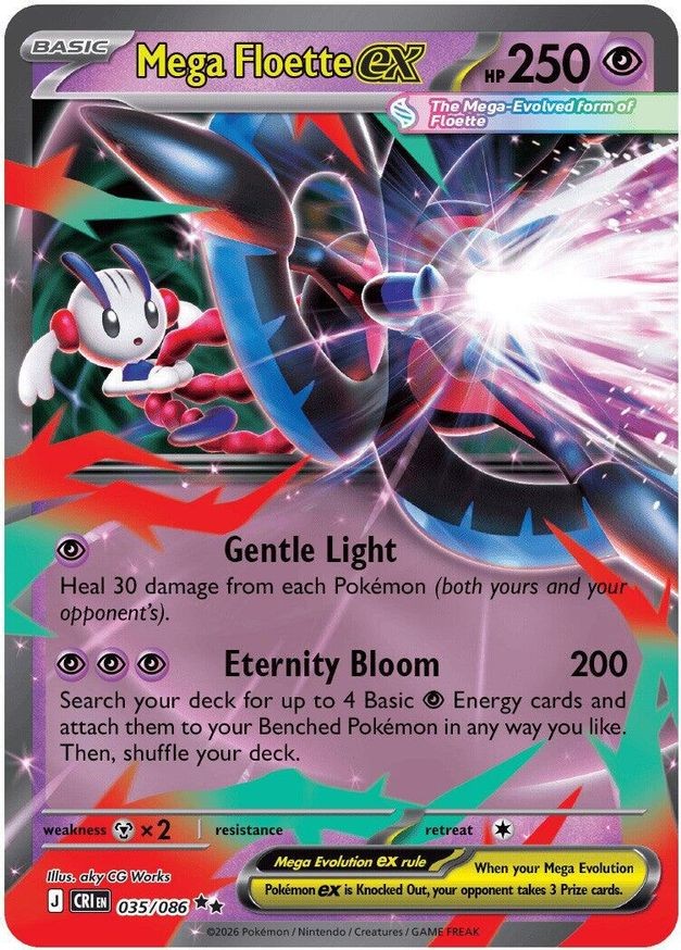 Pokemon Mega Floette ex (35/126) Chaos Rising LP HOLO