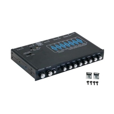 7-Band-Auto-Audio-Equalizer für Auto, Boot, schwarzer, frequenzeinstellbarer