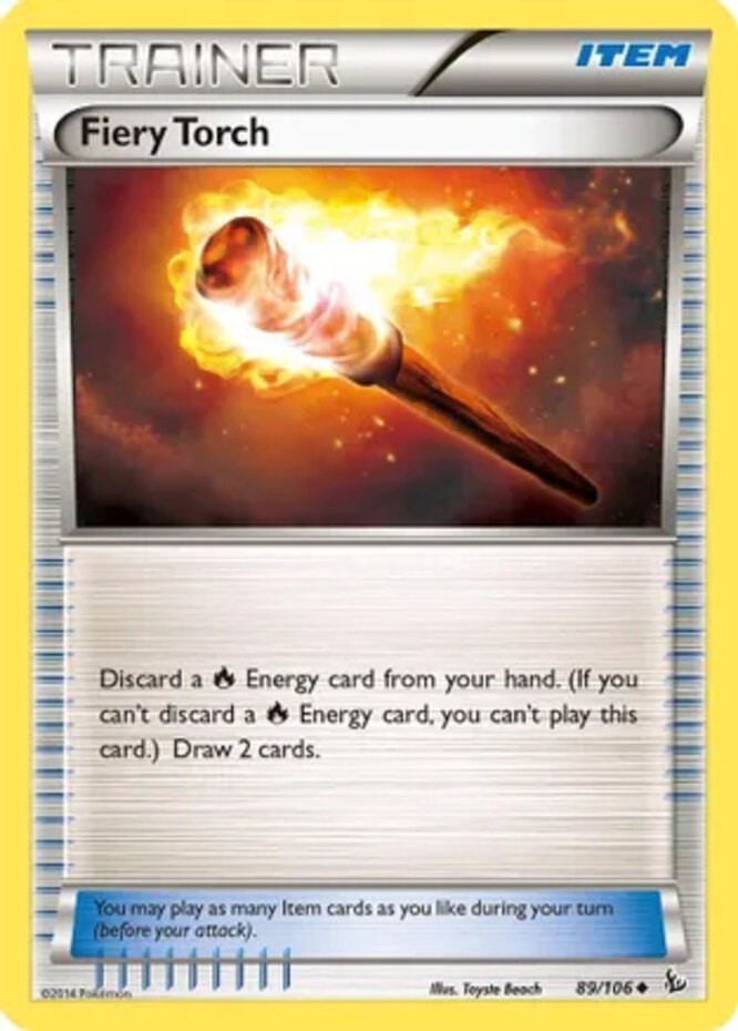 Fiery Torch - 89/106 - Uncommon (Lp) XY FlashFire - Pokémon