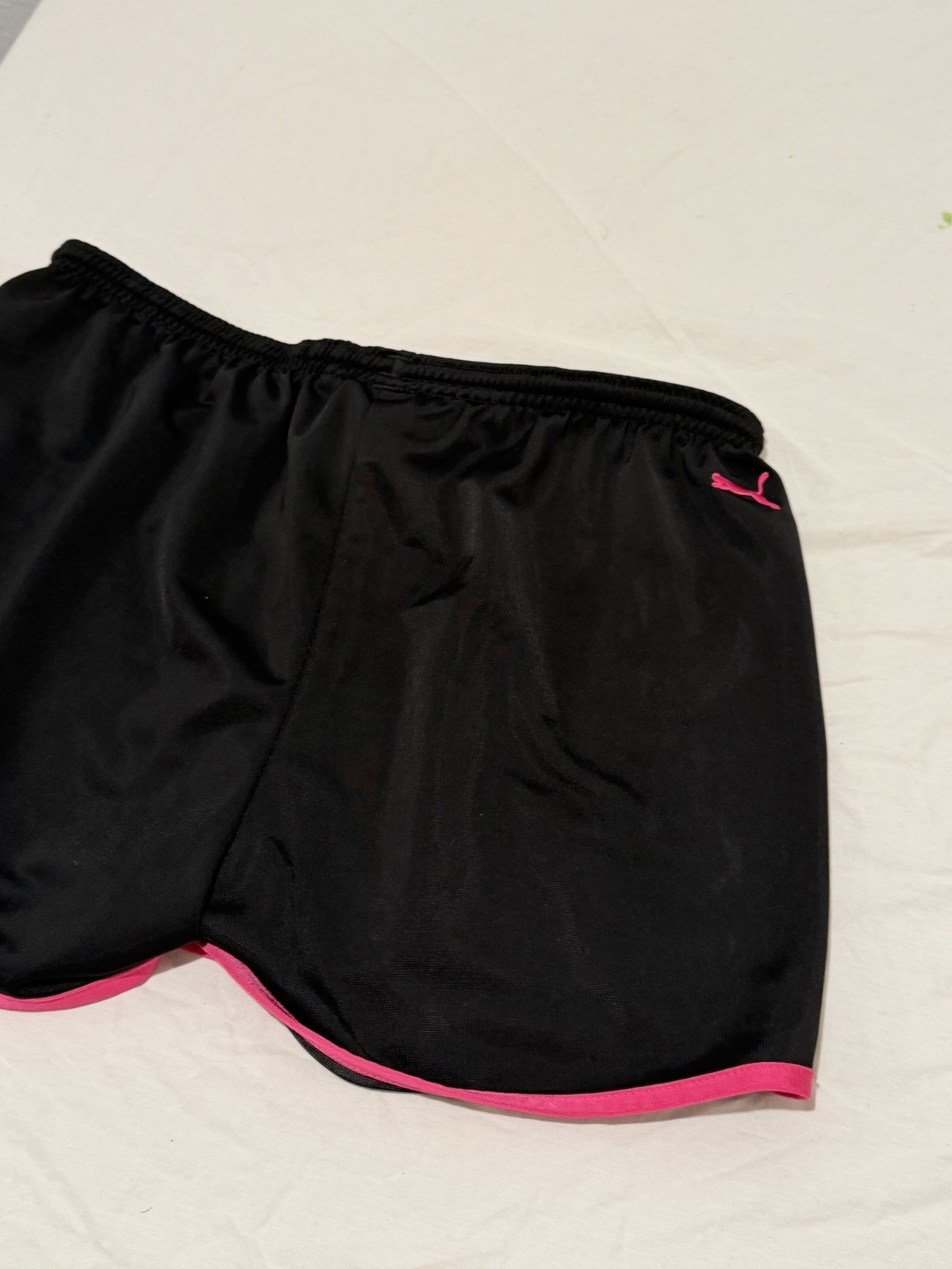 PUMA Women’s Athletic Running Shorts Black Pink Drawstring Size L thumbnail 10